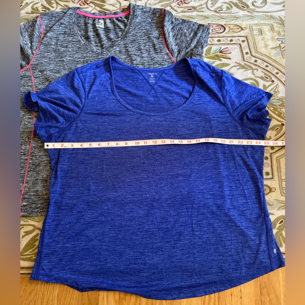 Two Plus Size Workout Tops, 3X